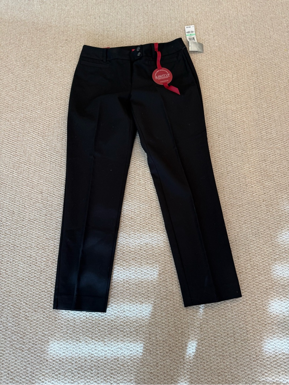 NWT Charter Club Black Slim It Up Trousers Dress Pants Size 8
📝